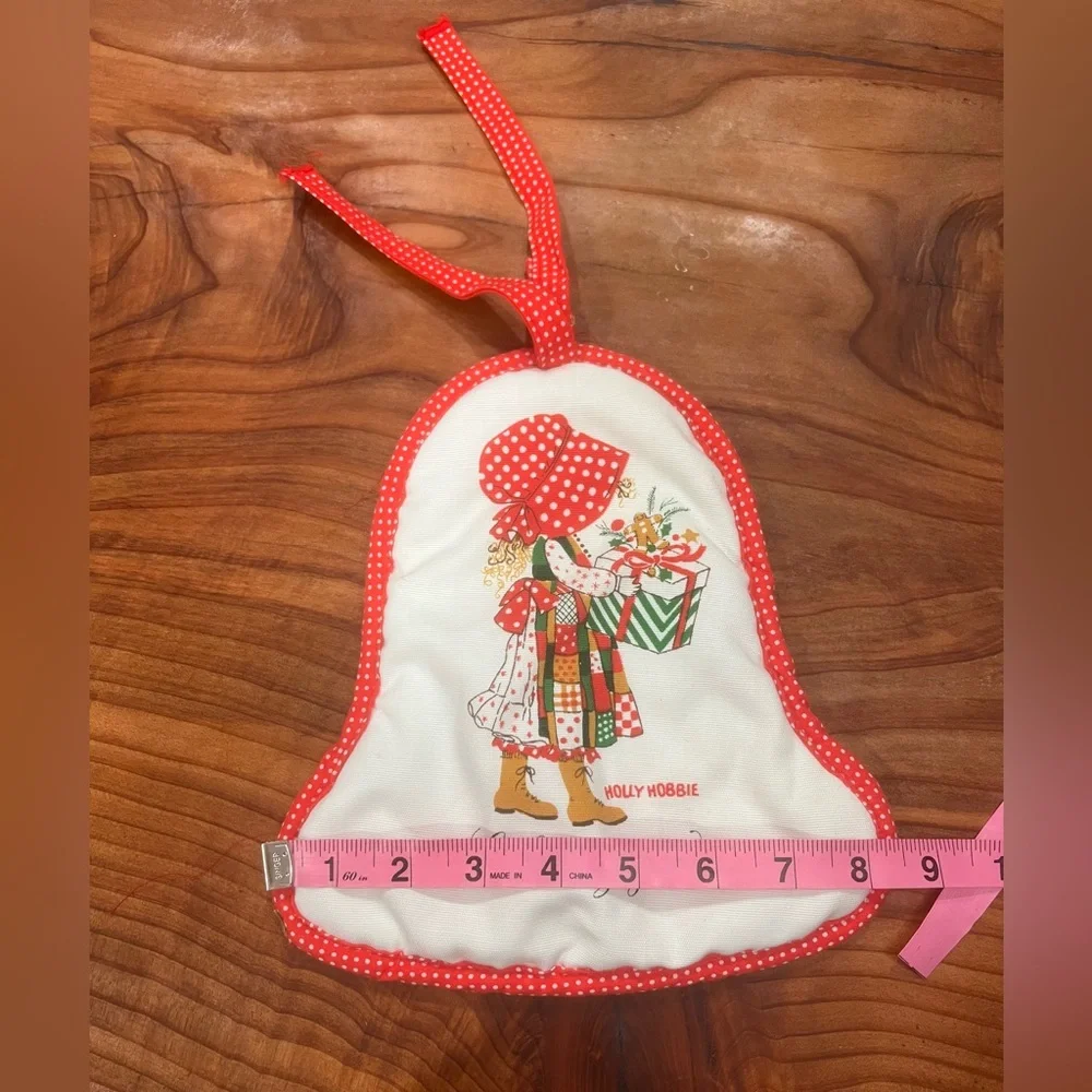 Vintage Christmas Girl Present Kitchen & Holly Hobbie Wisher Joy Pot Holders